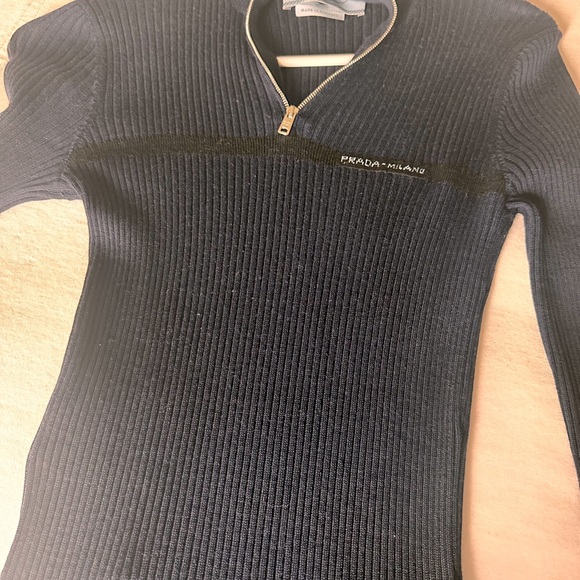 Prada Navy Black midi dress sz 0 - Picture 2 of 4